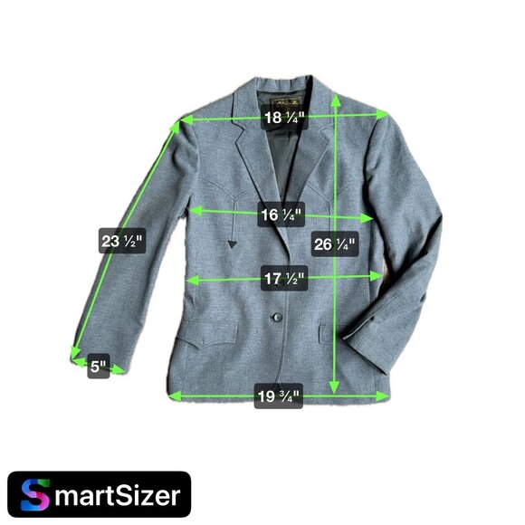 Western Circle S Gray Blazer Jacket Ranch Vintage - Picture 2 of 7